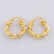 Candongas Milu Rayada 2.95 g / 2.2 cm Oro Amarillo 18K