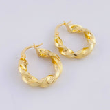 Candongas Milu Rayada 2.95 g / 2.2 cm Oro Amarillo 18K