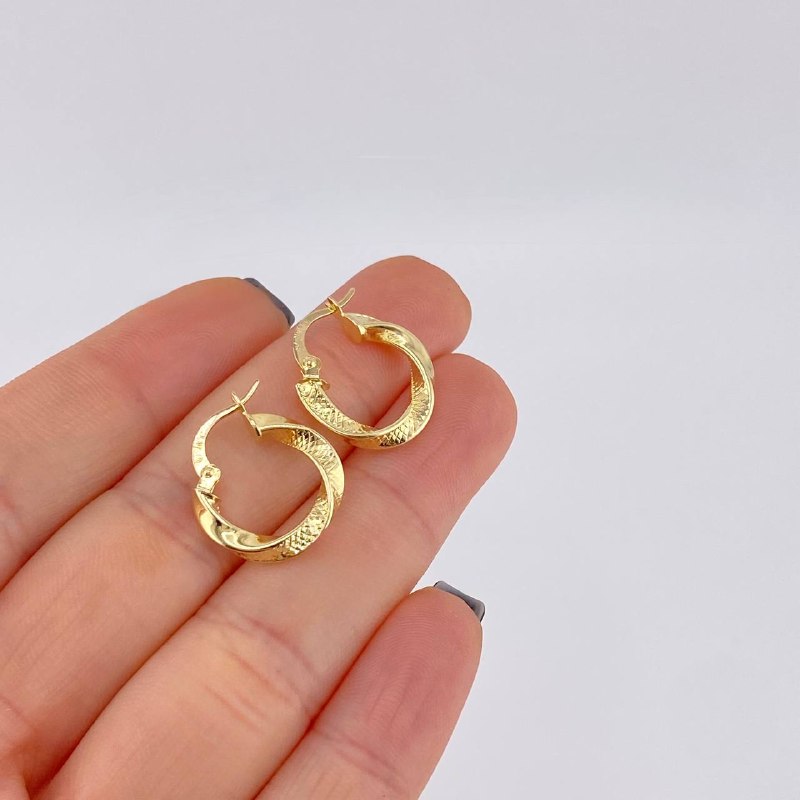 Candongas Reyi 1.55 g / 1.7 cm Oro Amarillo 18K