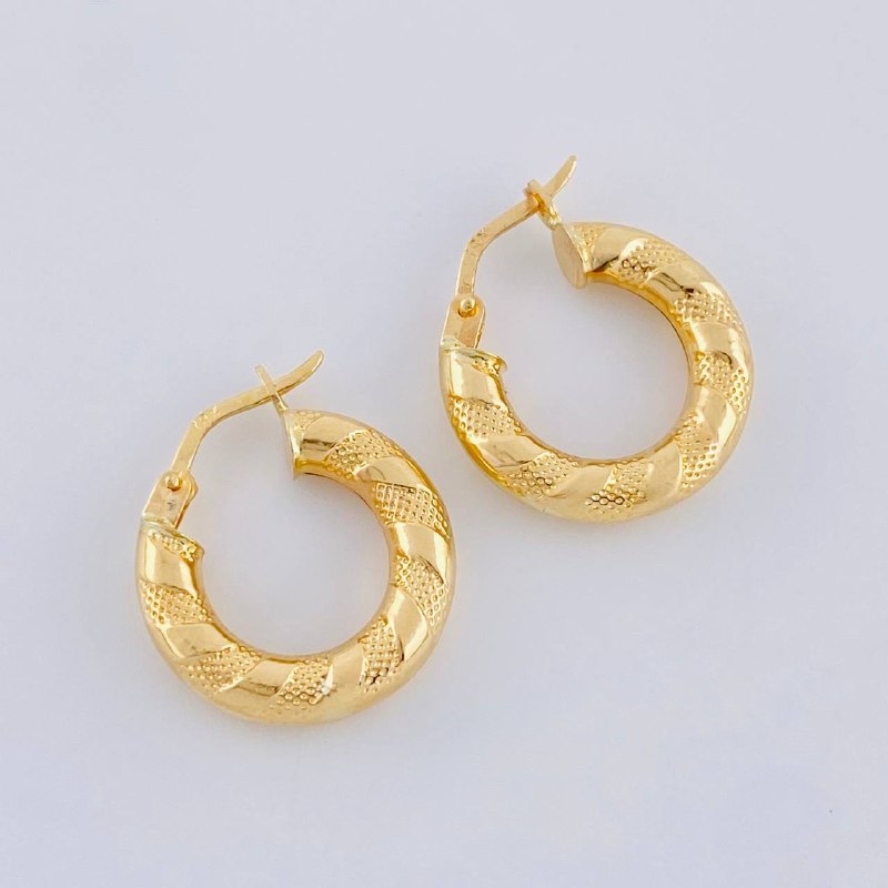 Candongas Noel 2.05 g / 1.9 cm Oro Amarillo 18K