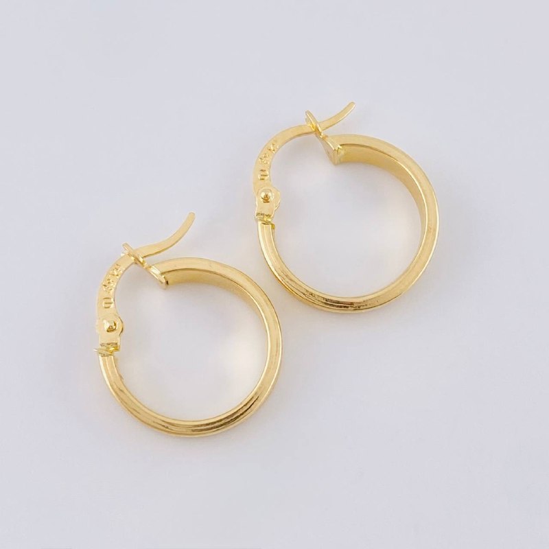 Candongas Maura Texturizado 1.5 g / 1.6 cm Oro Amarillo 18K