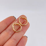Candongas Maura Texturizado 1.5 g / 1.6 cm Oro Amarillo 18K