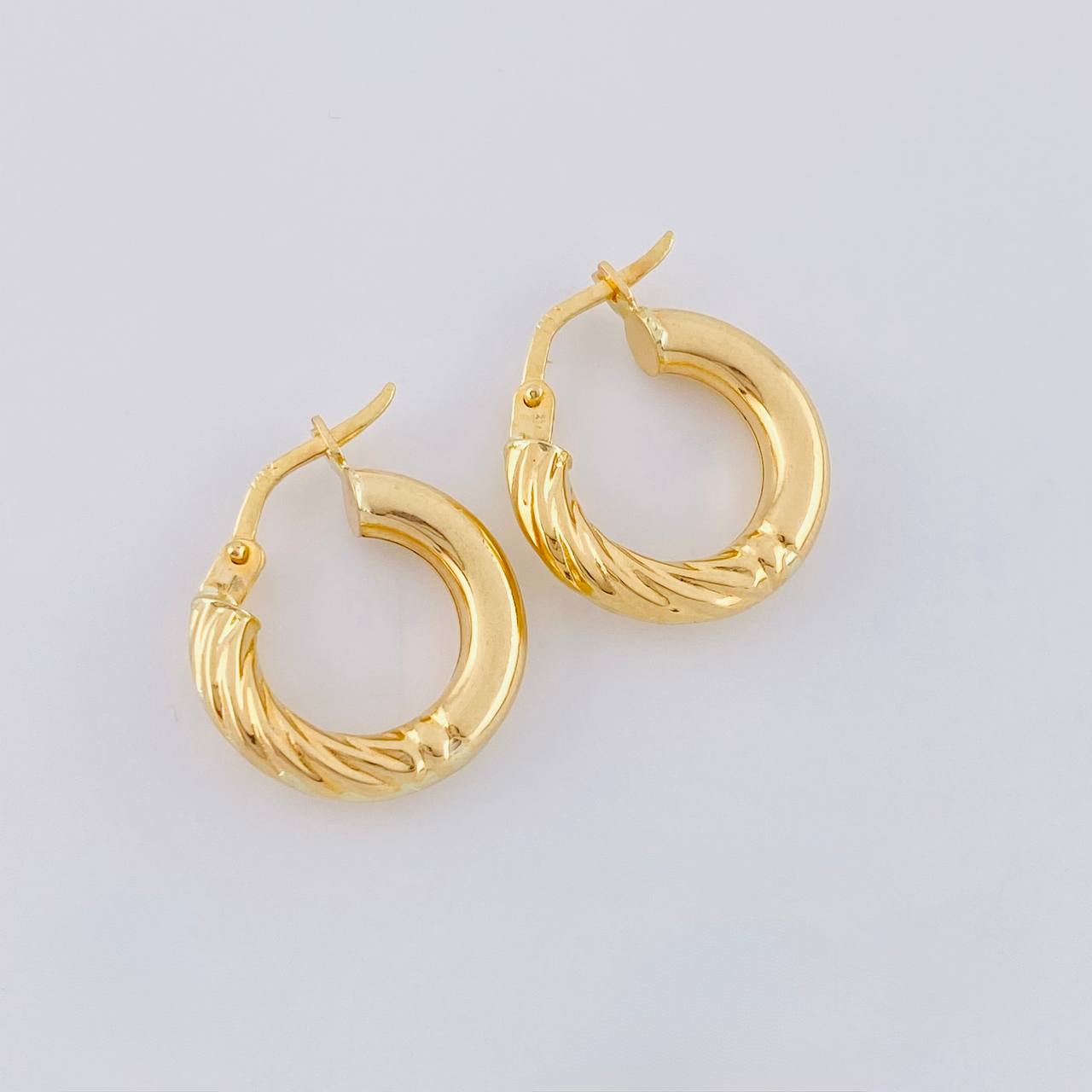 Candongas Adel Mitad Entorchadas 1.75 g / 1.6 cm Oro Amarillo 18K