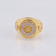 Anillo Timón Movil 7.25 g / T9 Tres Oros 18K