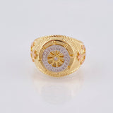 Anillo Timón Movil 7.25 g / T9 Tres Oros 18K