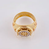 Anillo Timón Movil 7.25 g / T9 Tres Oros 18K
