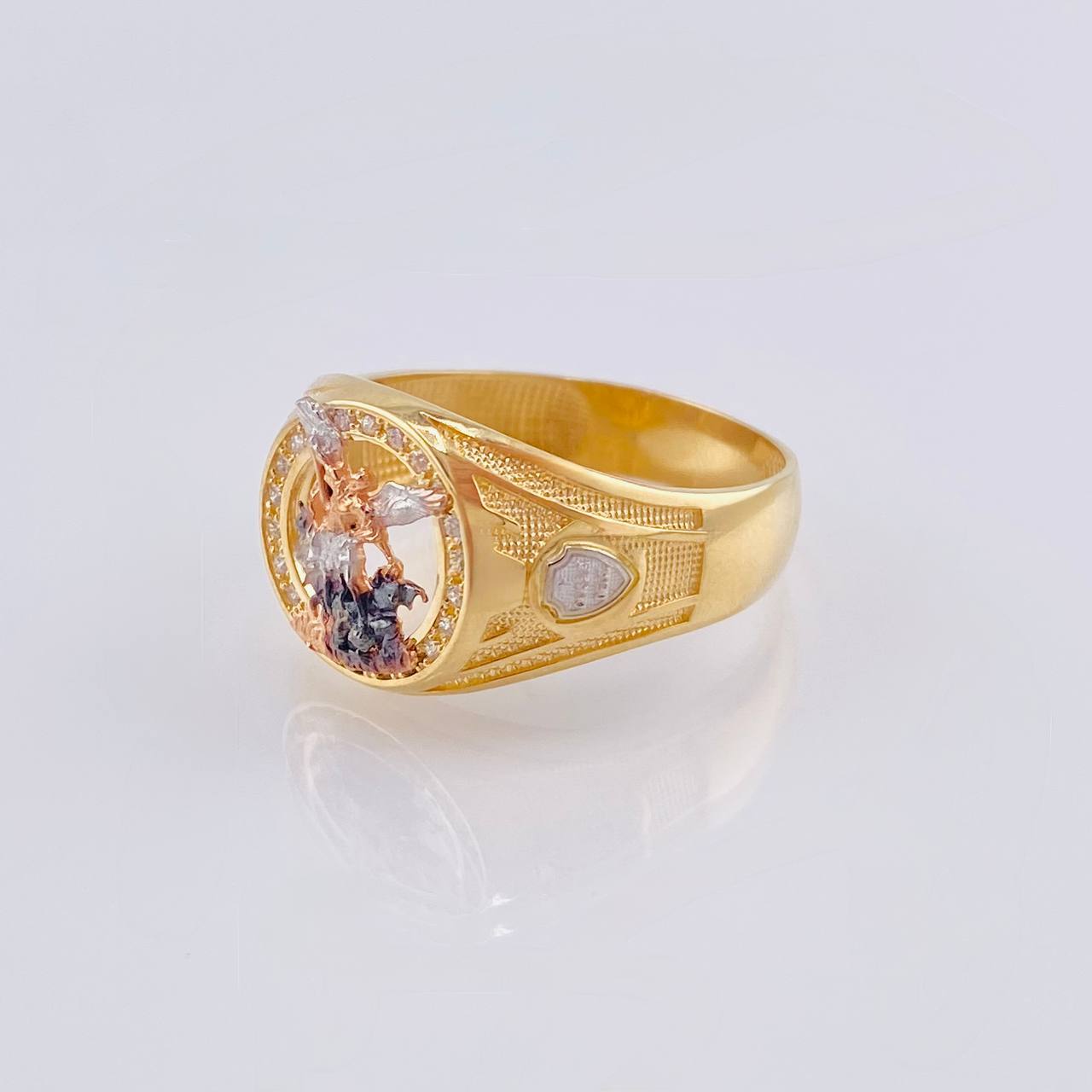 Anillo San Miguel Bastiado 6.2 g / T10 1/4 Tres Oros 18K