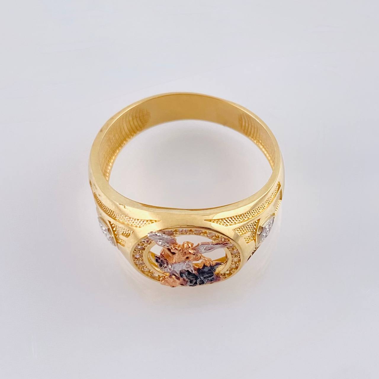 Anillo San Miguel Bastiado 6.2 g / T10 1/4 Tres Oros 18K