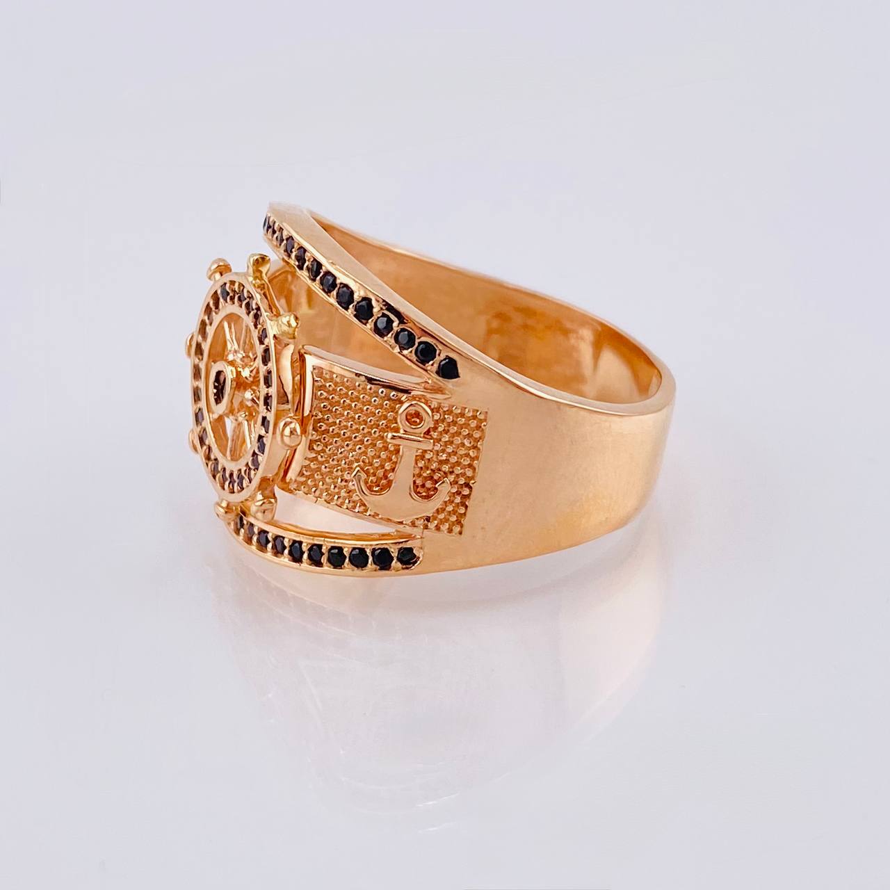 Anillo Timón Movíl 8.5 g / T9 3/4 Oro Rosa 18K