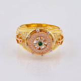 Anillo Timón Móvil 9.7 g / T11 1/4 Tres Oros 18K