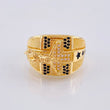 Anillo Cruz Cristo Punteado 12.05 g / T10 3/4 Oro Amarillo 18K