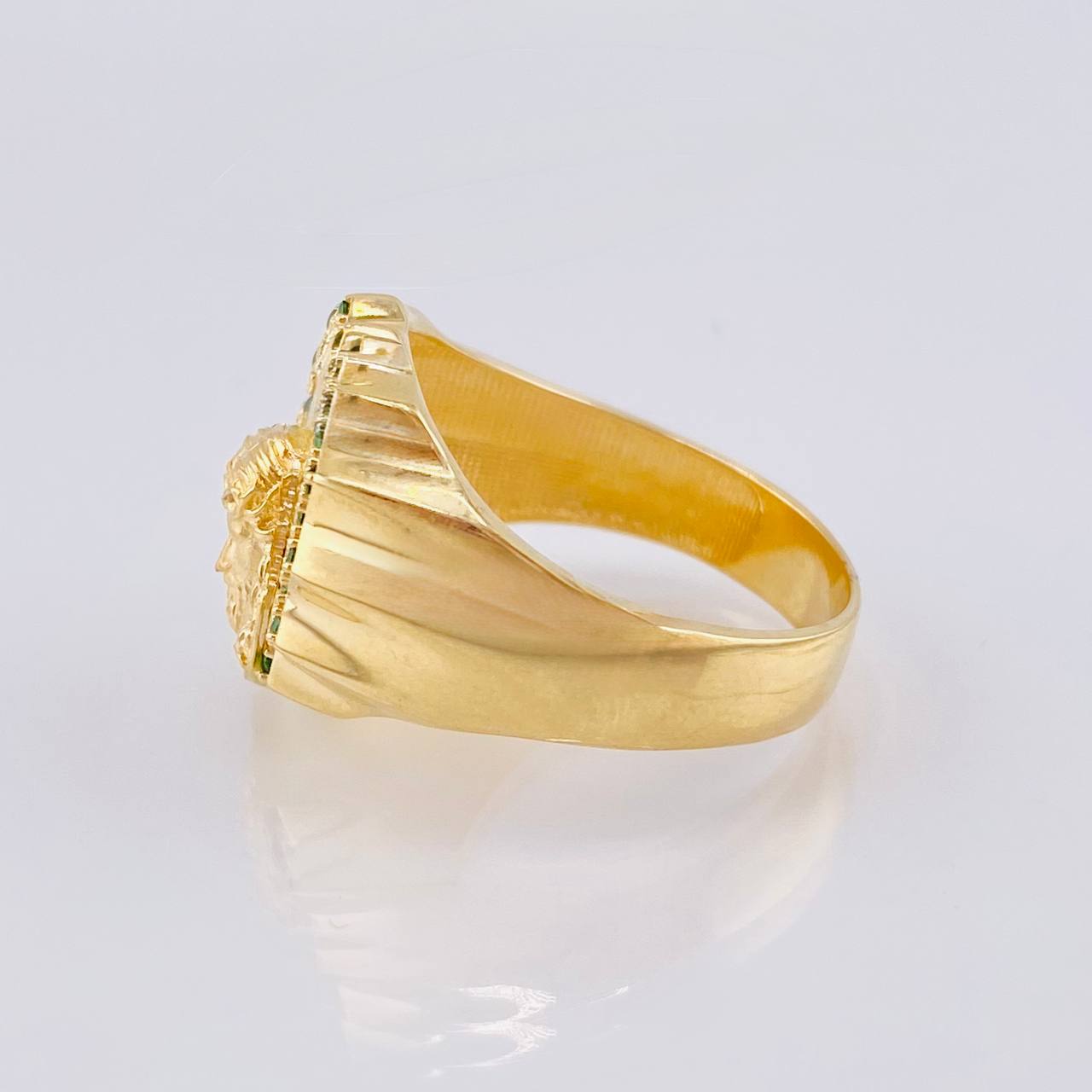 Anillo Rostro De Cristo 6.5 g / T9 1/2 Oro Amarillo 18K