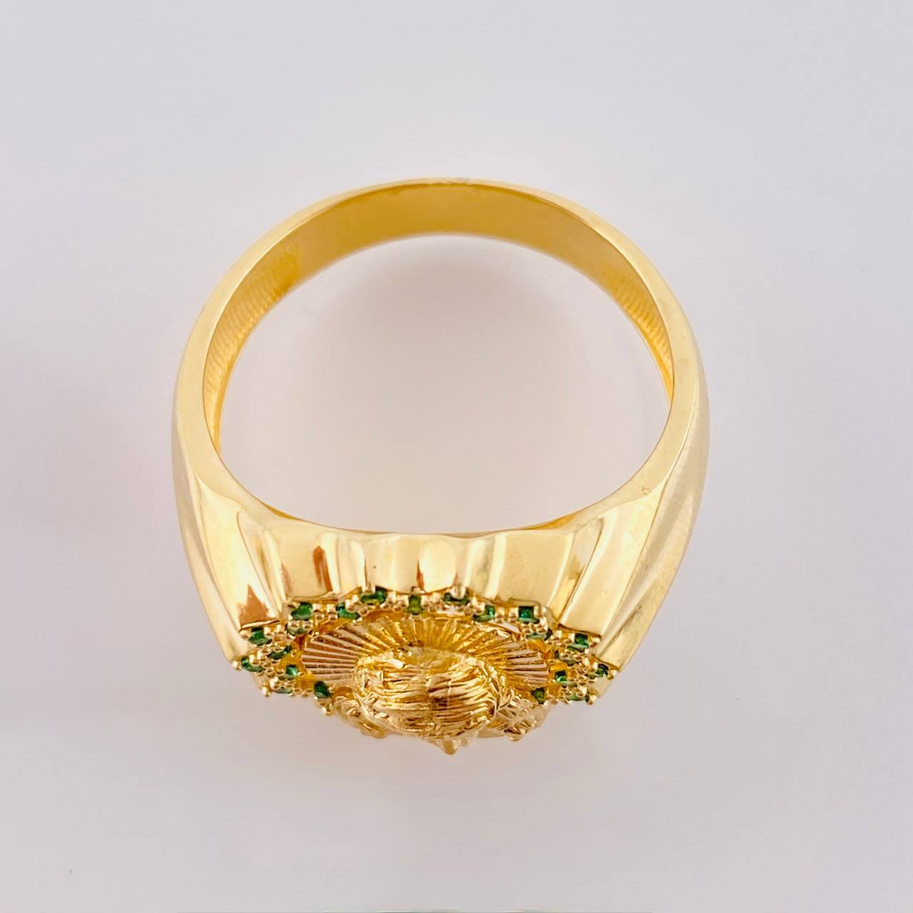 Anillo Rostro De Cristo 6.5 g / T9 1/2 Oro Amarillo 18K