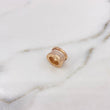 Herraje BV 4.15gr / 1.2mm Circones Blancos Oro Rosa 18K #