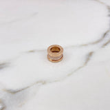 Herraje BV 4.15gr / 1.2mm Circones Blancos Oro Rosa 18K #
