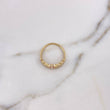 Anillo Corona 15's 2.25gr / T5 3/4 / Circones Blancos Rosados Oro Amarillo 18K #
