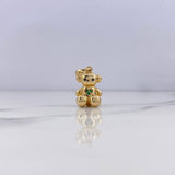 Dije Oso Corazon 4.95gr / 2.3cm / Circones Verdes Negros Oro Amarillo 18K &