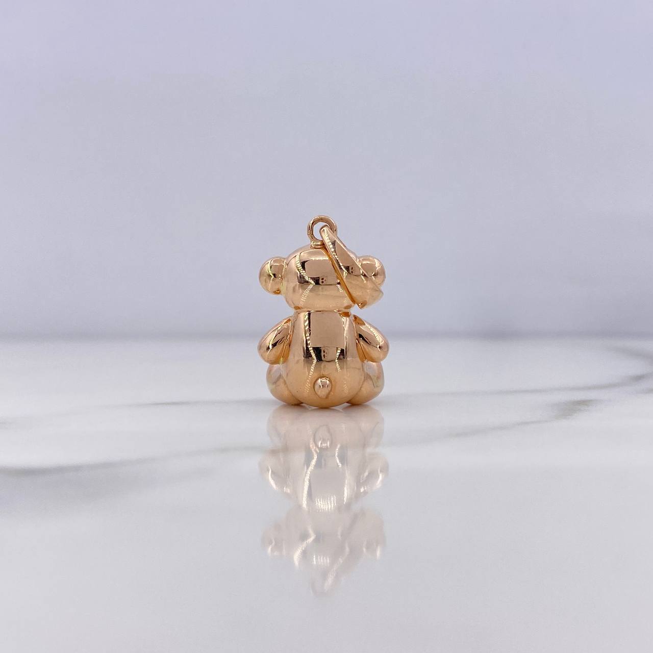 Dije Oso Corazon 7.35gr / 2.7cm / Circones Lilas Negros Oro Rosa 18K &