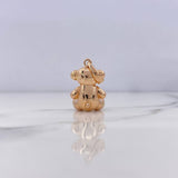 Dije Oso Corazon 7.35gr / 2.7cm / Circones Lilas Negros Oro Rosa 18K &