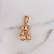 Dije Oso Corazon 7.35gr / 2.7cm / Circones Lilas Negros Oro Rosa 18K &