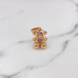 Dije Oso Corazon 7.35gr / 2.7cm / Circones Lilas Negros Oro Rosa 18K &