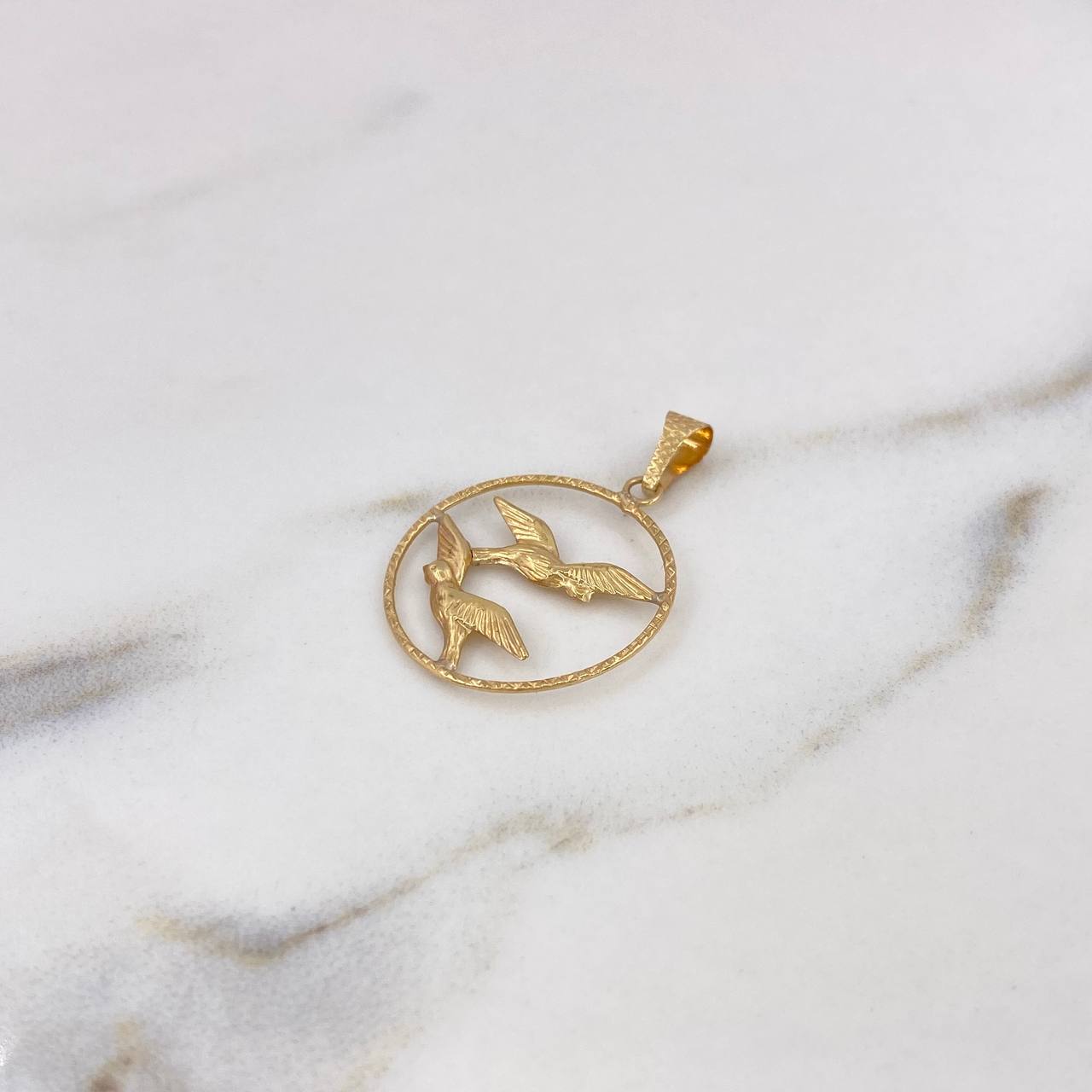 Dije Aro Palomas 0.95gr / 2cm /   Oro Amarillo 18K $