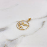 Dije Aro Palomas 0.95gr / 2cm /   Oro Amarillo 18K $