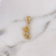 Dije Oso 3.05gr / 3.1cm / Circones Blancos Negros Oro Amarillo 18K #