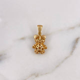 Dije Oso 3.45gr / 2.5cm / Circones Colores Oro Amarillo 18K $