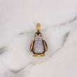 Dije Pingüino 9.35gr / 3.4cm / Circones Blancos Negros Dos Oros Amarillo Blanco 18K $
