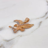 Dije Aguila 8.65gr / 3.8cm / Texturizada Circones Blancos Naranjas Dos Oros Blanco Rosa 18K #