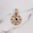 Dije Cartas Poker 6.25gr / 3.6cm / As De Pica y Corazón Circones Blancos-Negros-Fucsias Dos Oros Blanco Rosa 18K #