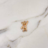 Dije Oso 2.2gr / 2.4cm / Circones Blancos Verdes Oro Rosa 18K $