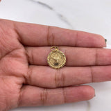 Dije Medalla Cangrejo 1.5gr / 1.9cm / Liso Oro Amarillo 18K $