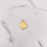 Dije Medalla Cangrejo 1.5gr / 1.9cm / Liso Oro Amarillo 18K $