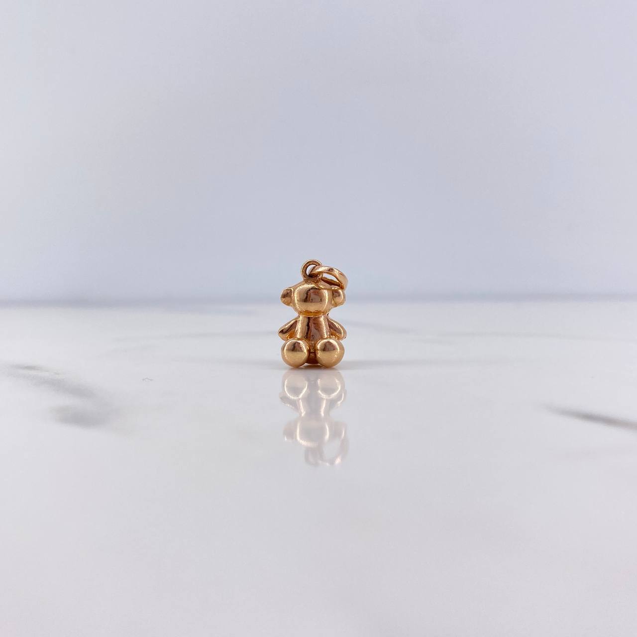 Dije Oso Sin Rostro 1.9gr / 1.7cm / Liso Oro Rosa 18K $