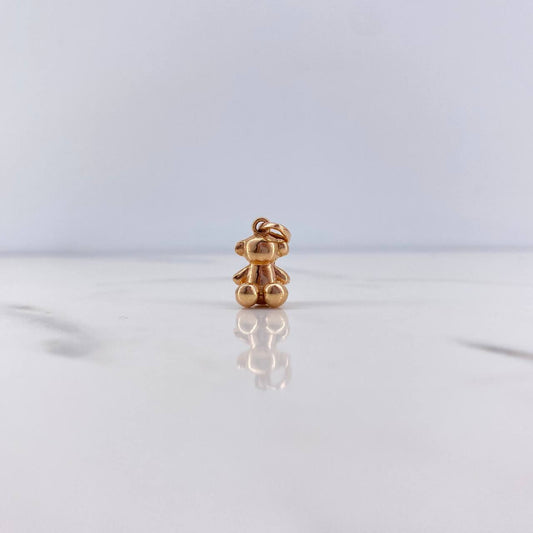 Dije Oso Sin Rostro 1.9gr / 1.7cm / Liso Oro Rosa 18K $