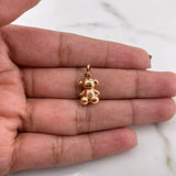Dije Oso Sin Rostro 1.9gr / 1.7cm / Liso Oro Rosa 18K $