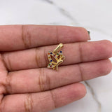 Dije Mariposa 1.3gr / 1.9cm / Circones Colores Oro Amarillo 18K $