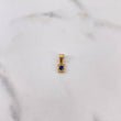Dije Oso Ts 0.3gr / 1.1cm / Circón Azul Oro Amarillo 18K $