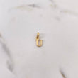 Dije Letra U 0.5gr / 1.4cm / Liso Oro Amarillo 18K $
