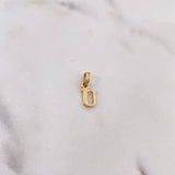 Dije Letra U 0.5gr / 1.4cm / Liso Oro Amarillo 18K $