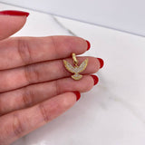 Dije Colibri 1.55gr / 1.8cm / Circones Blancos Oro Amarillo 18K #