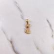 Dije Gato 1.95gr / 2.4cm / Circones Cafes Blancos Oro Amarillo 18K $