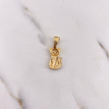 Dije Gato 1.95gr / 2.4cm / Circones Cafes Blancos Oro Amarillo 18K $