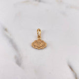 Dije Nube 1.45gr / 1.9cm / Circones Blancos Oro Amarillo 18K $