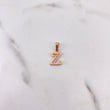Dije Letra Z 0.9gr / 1.7cm / Circones Blancos Oro Rosa 18K $
