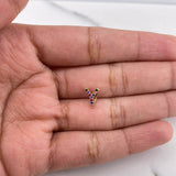 Dije Letra Y 0.3gr / 0.8cm / Circones Colores Oro Amarillo 18K $