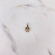 Dije Buho 0.45gr / 1.3cm / Circones Verdes Blancos Oro Rosa 18K #