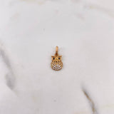 Dije Buho 0.5gr / 1.5cm / Circones Negros Blancos Oro Rosa 18K $